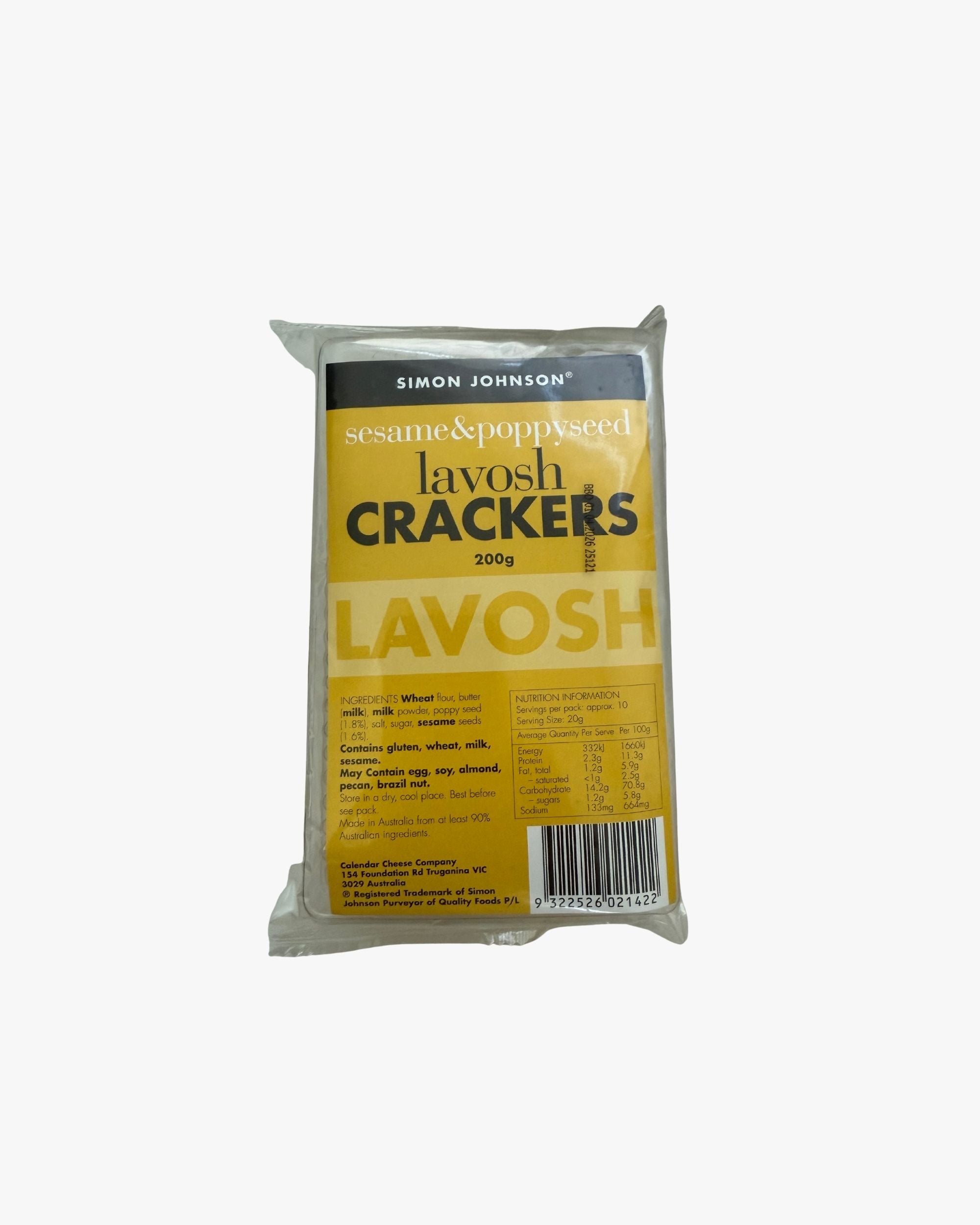 Simon Johnson Sesame & Poppy Seed Lavosh