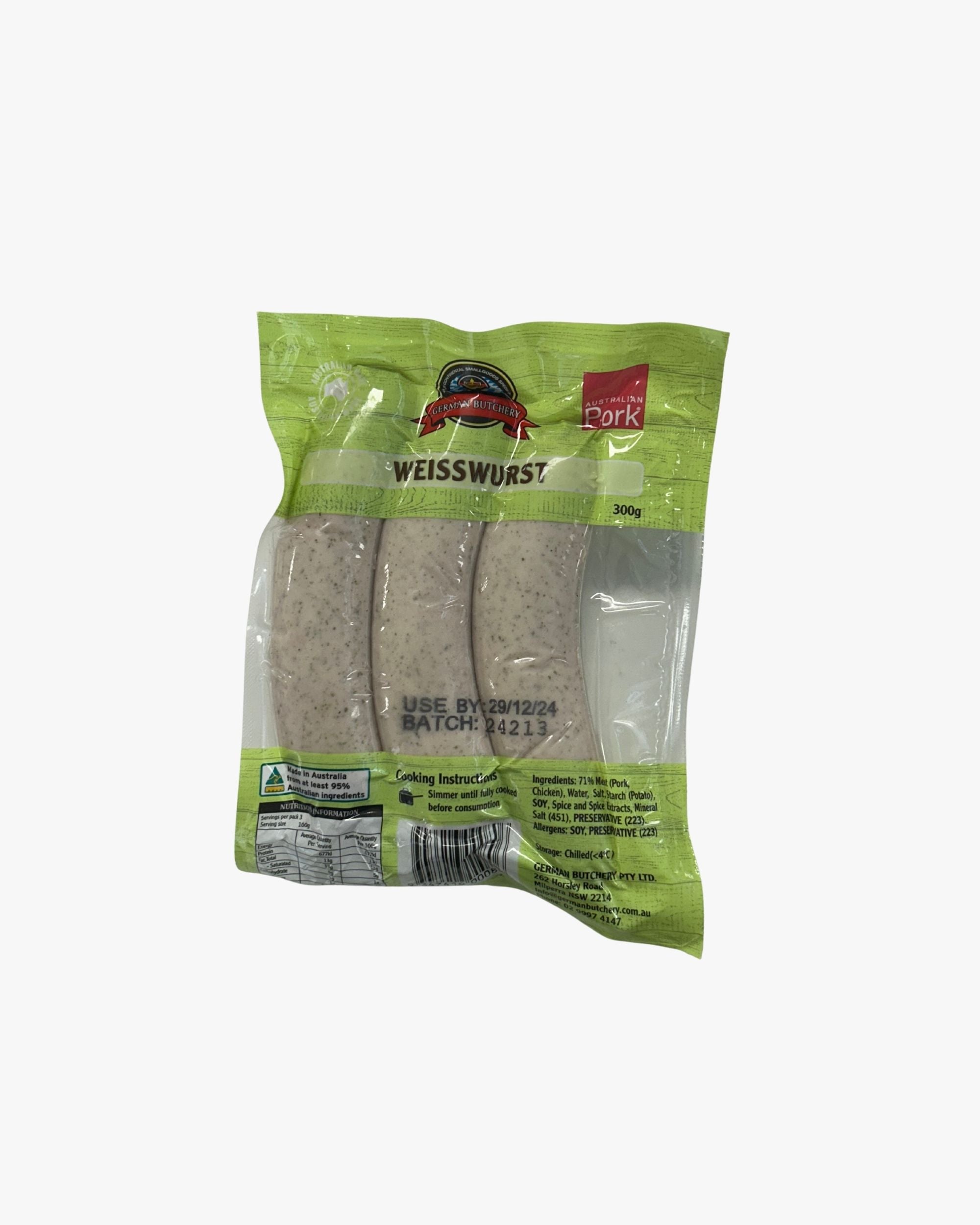 German Butchery Weisswurst