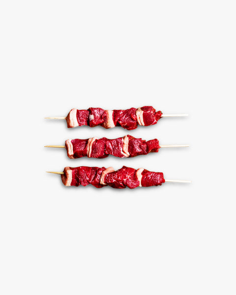 Grass Fed Beef Rump Kebab Skewers