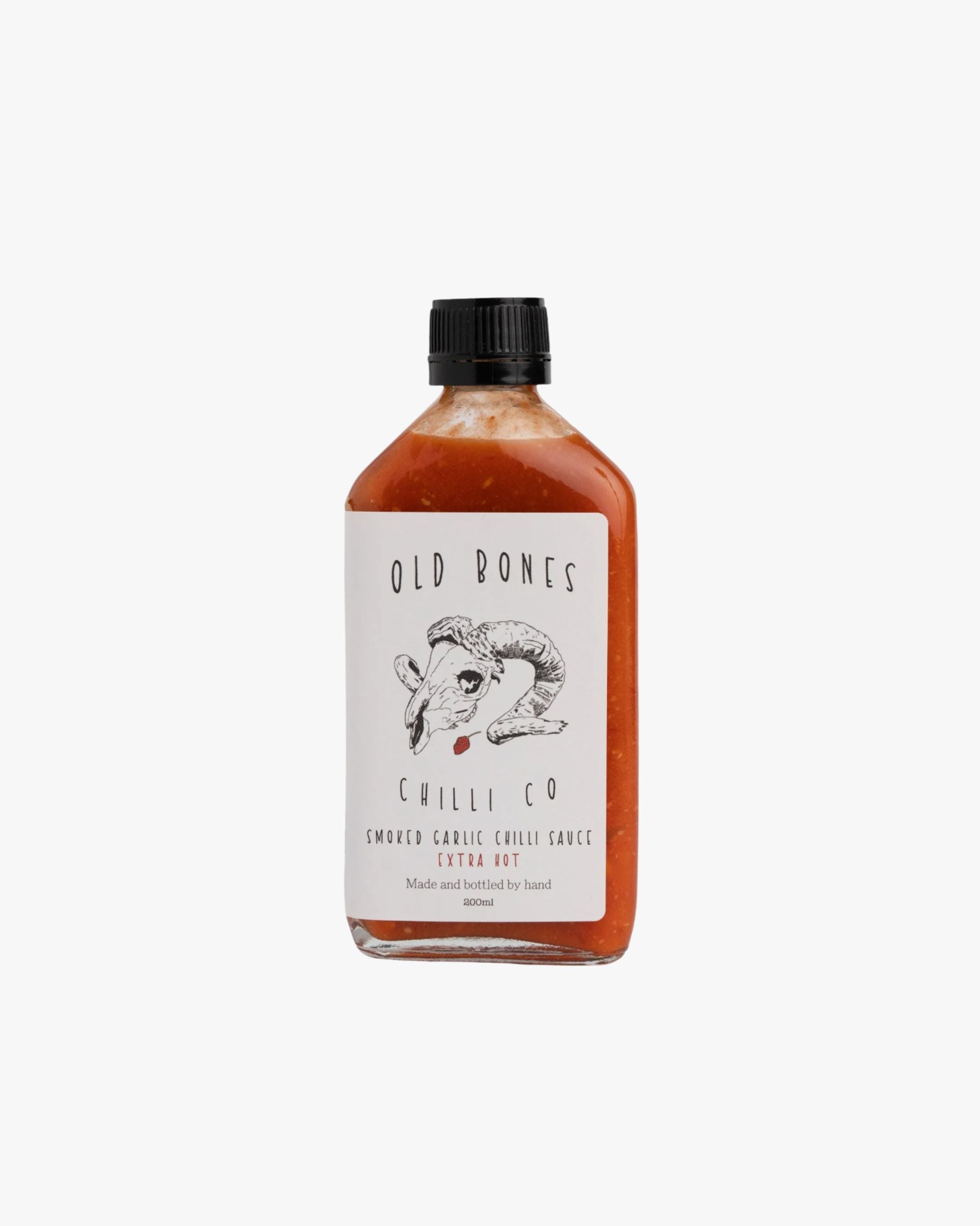 Old Bones Chilli Co Original Smoked Garlic Chilli Sauce Extra Hot