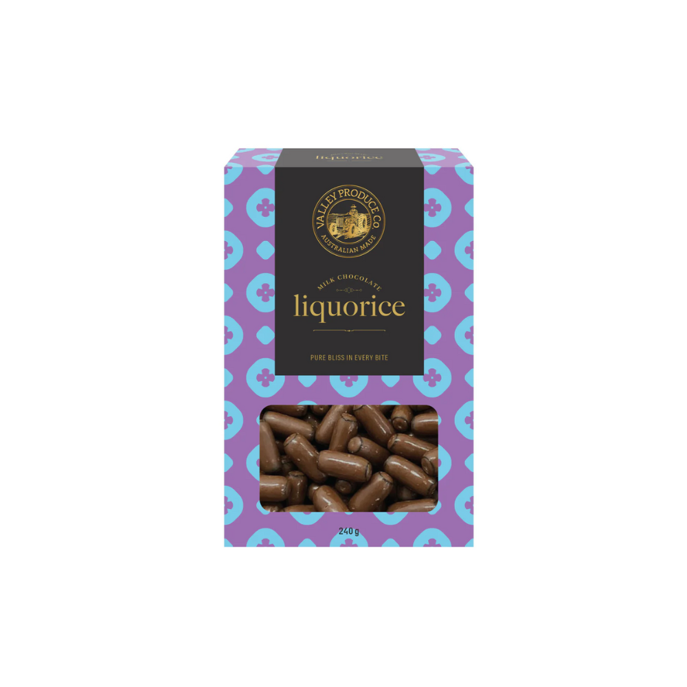Valley Produce Co Milk Chocolate Liquorice 220g