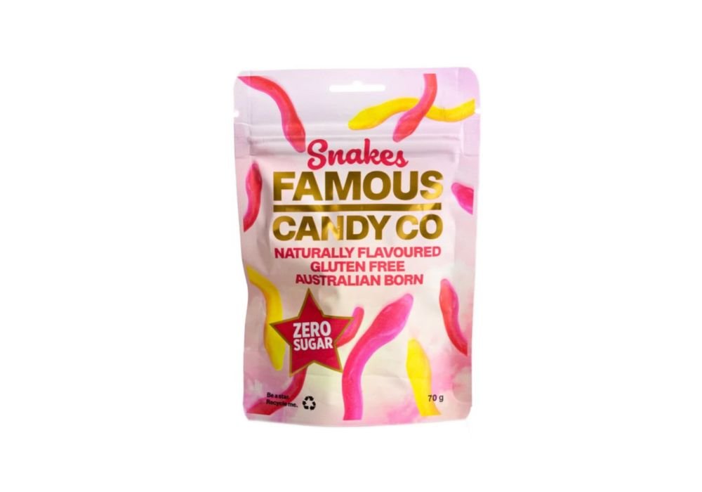 Famous Candy Co Snakes Zero Sugar 