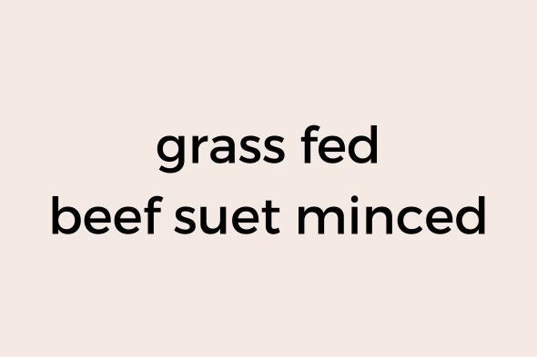 Grass Fed Beef Suet Minced - The Meat Store