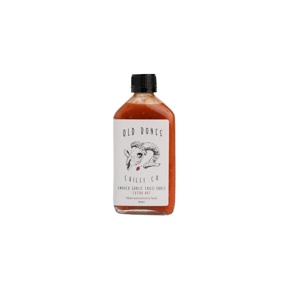 Old Bones Chilli Co Original Smoked Garlic Chilli Sauce Extra Hot - The Meat Store