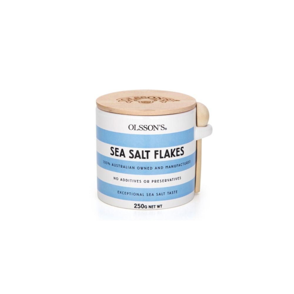 Olsson's Sea Salt Flakes Stoneware Jar The Meat Store